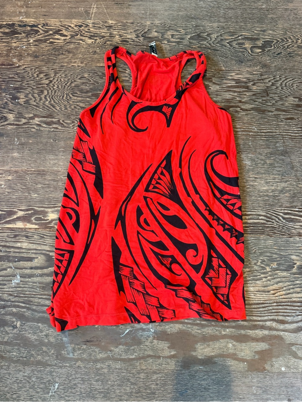 Red Tribal Racerback Tank Top